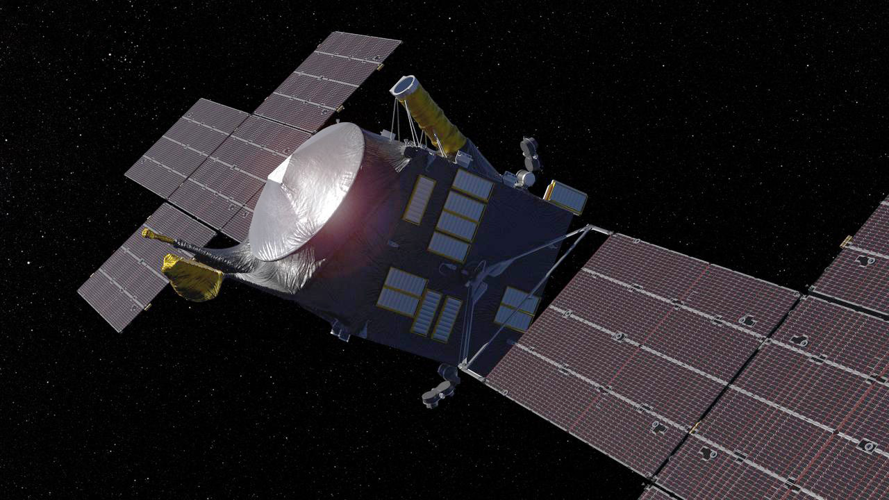 Artist view of the PSYCHE mission satellite
